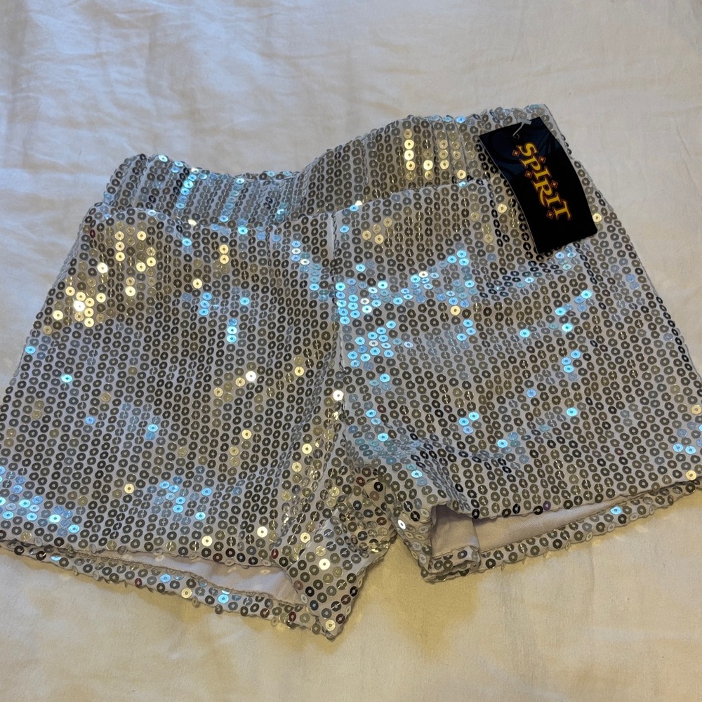 Spirit Silver Sequin High Waist Shorts